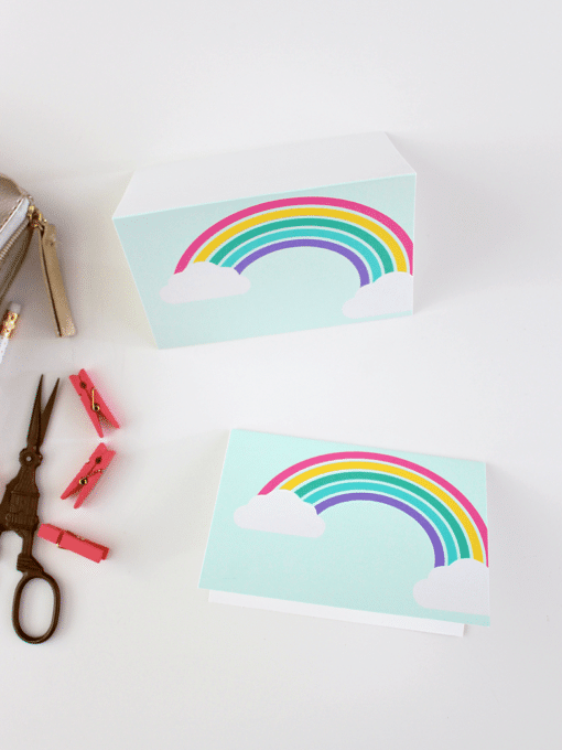 Free Printable Rainbow Note Cards - Best of the Weekend Feature for March 9, 2018