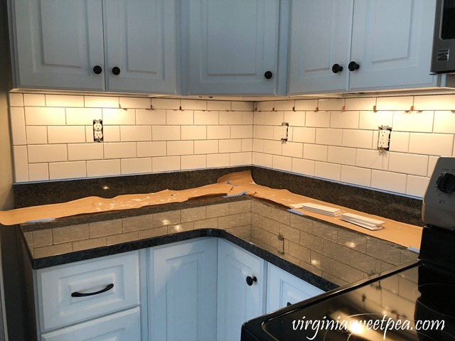 How to Install a Subway Tile Backsplash - #backsplash #subwaytile #smithmountainlake