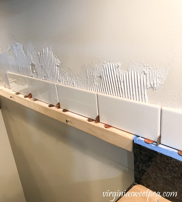 How to Install a Subway Tile Backsplash - #backsplash #subwaytile #smithmountainlake