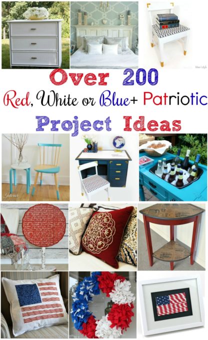 Over 200 Red, White or Blue PLUS Patriotic Projects to inspire you. Browse this collection to get great ideas for projects that you can make for your home.