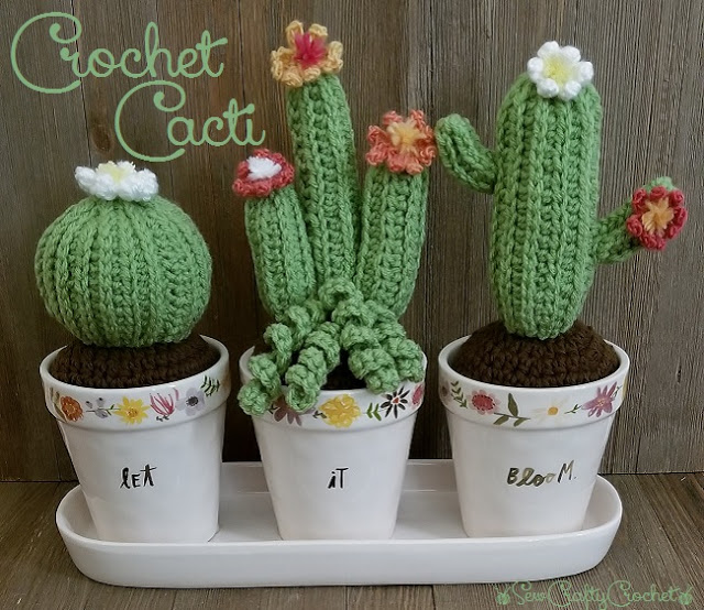 Crochet Cacti - Best of the Weekend Party Feature for April 6, 2018
