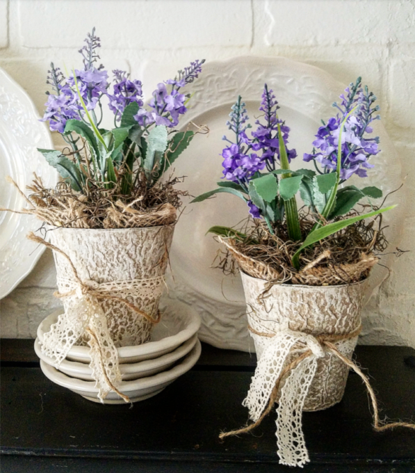 DIY 5 Minute Potted Lavender Pots - Best of the Weekend Feature for April 27, 2018