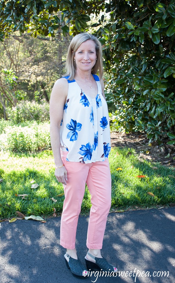 Stitch Fix Review May 2018 - Collective Concepts Jordano Hidden Button Front Top and Lila Ryan Melina Straight Leg Pant