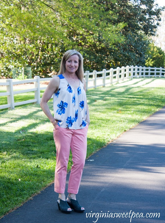 Stitch Fix Review May 2018 - Collective Concepts Jordano Hidden Button Front Top and Lila Ryan Melina Straight Leg Pant