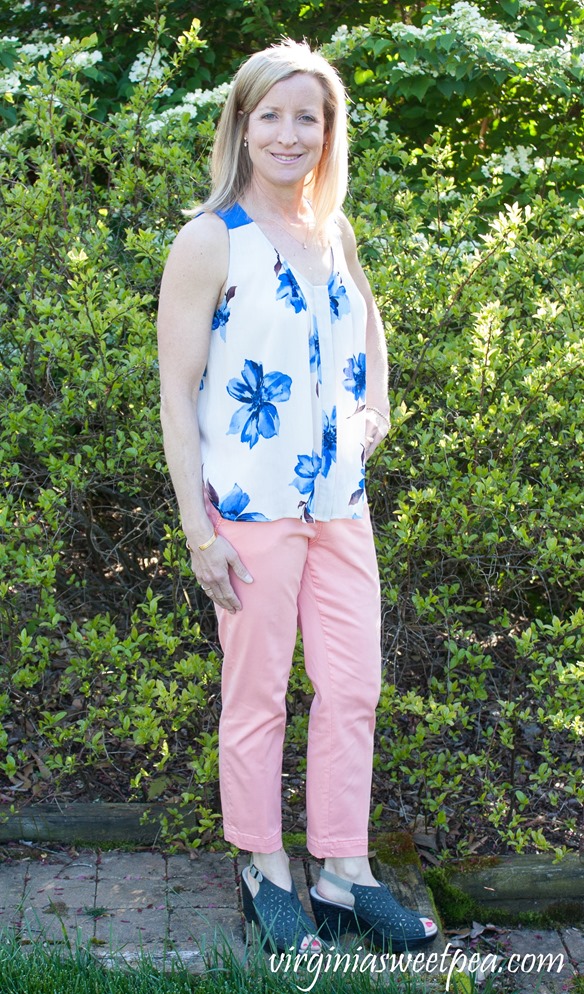 Stitch Fix Review May 2018 - Collective Concepts Jordano Hidden Button Front Top and Lila Ryan Melina Straight Leg Pant