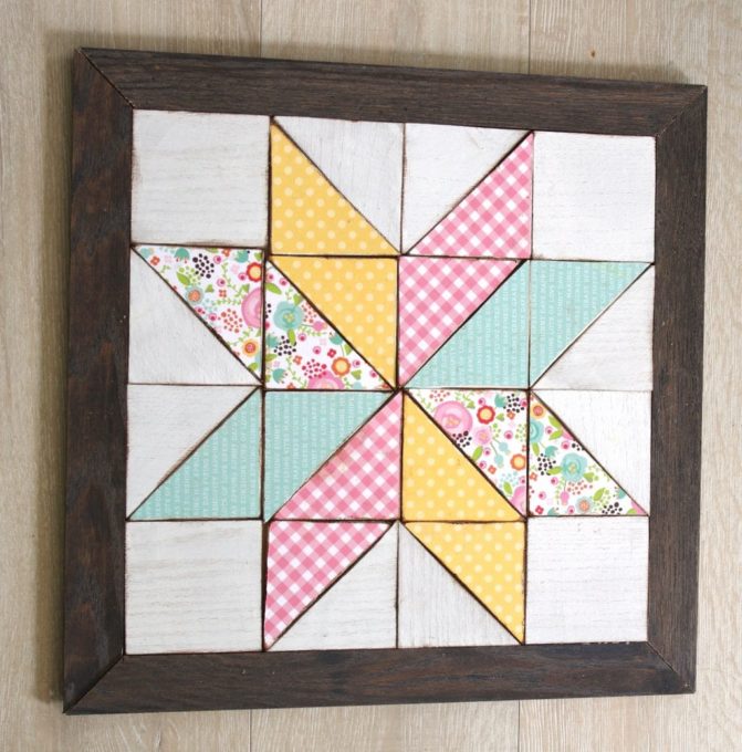 DIY Wooden Square Quilt Art - Best of the Weekend Feature for May 11, 2018