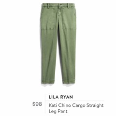 Lila Ryan Kati Chino Cargo Straight Leg Pant