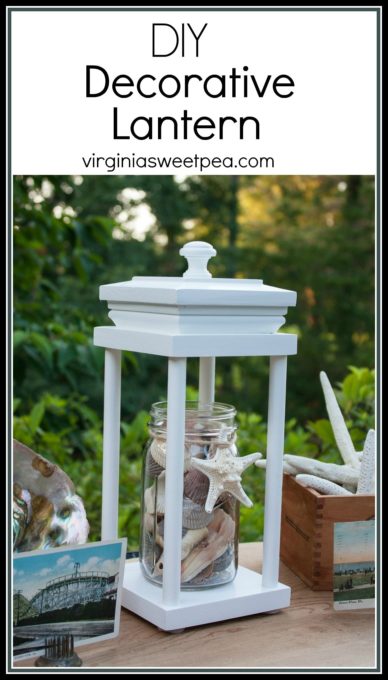 Easy DIY Decorative Lantern - Learn how to make this lantern that can be used for decor in any season. #DIY #DIYlantern #lantern #woodworking