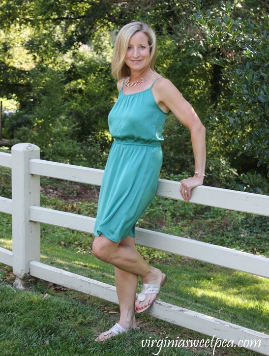 Stitch Fix Review for July 2018 - Market & Spruce Kadisha Satin Dress #stitchfix #stitchfixsummer #summerfashion #fashionover40