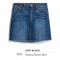 Stitch Fix Review for July 2018 - Just Black Tatiana Denim Skirt