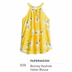 Stitch Fix Review for July 2018 - Papermoon Bonney Keyhole Halter Blouse