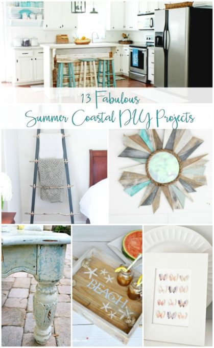 Fabulous Summer Coastal Decor Projects - Get over a dozen coastal project decor ideas that you can make for your home. #coastal #coastaldecor #coastaldiy