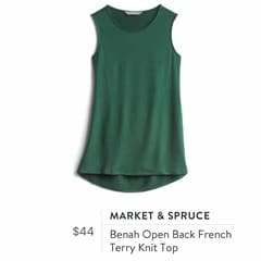 Market & Spruce Benah Open Back French Terry Knit Top