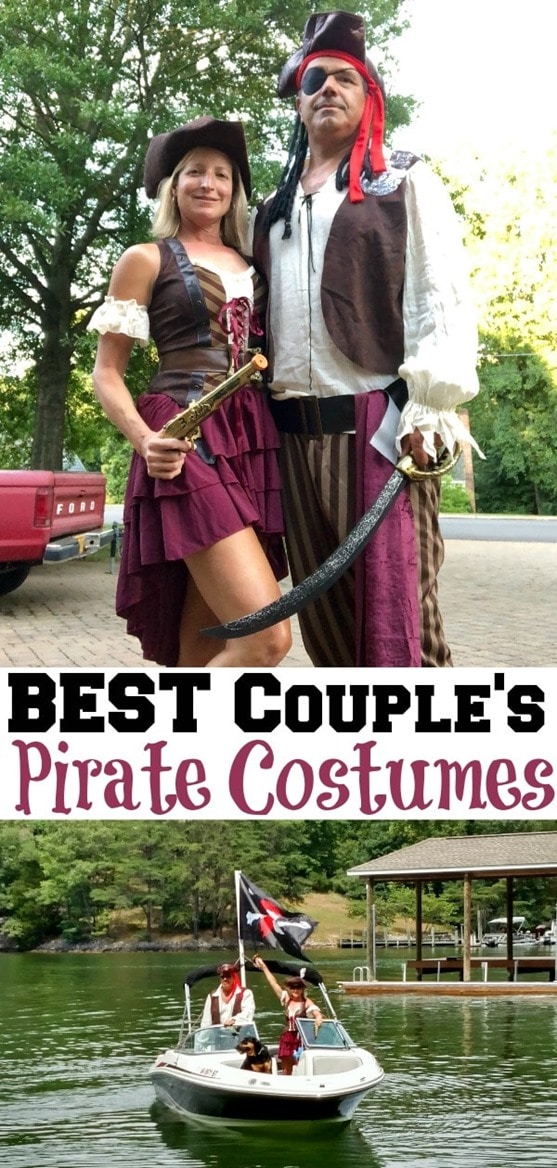 Best Pirate Costumes for Couples - Get sources to dress like a pirate for a party or for Halloween. #smithmountainlake #sml #piratedays #smlpiratedays #halloween #piratecostume #halloweencostume 