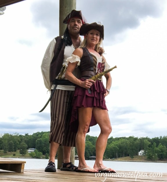 Couples Pirate Costume for Pirate Days at Smith Mountain Lake - #smithmountainlake #sml #piratedays #smlpiratedays