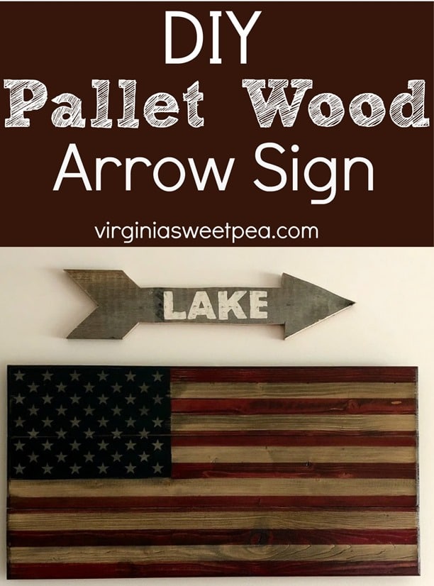 DIY Pallet Wood Arrow Sign - Make a Pallet Wood Arrow Lake Sign following a step-by-step tutorial. #DIY #DIYwoodarrow #woodarrow #palletwoodarrow #palletproject #smithmountainlake