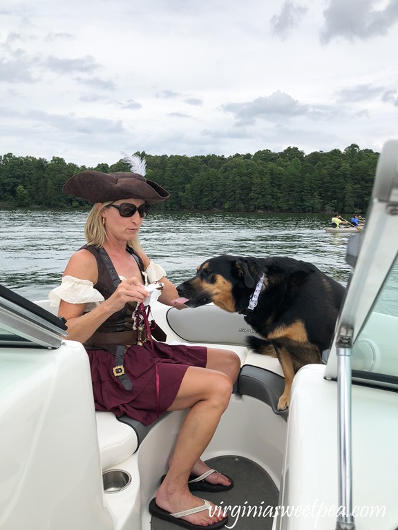 Pirate Days at Smith Mountain Lake-Eating Ice Cream from the Ice Cream Boat #shermanskulina #smithmountainlake #sml #piratedays #smlpiratedays