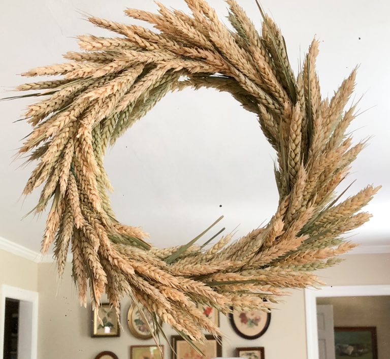 DIY Wheat Wreath for Fall