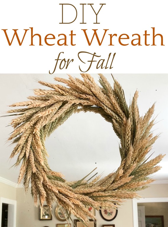 Wreath made using wheat.