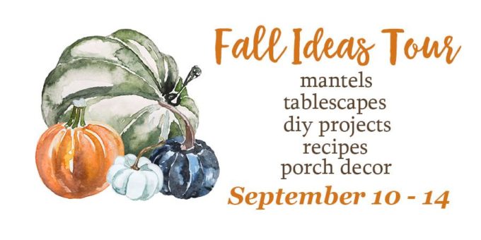 Fall Ideas Tour - Get ideas for fall mantels, tablescapes, diy projects, recipes, and porch decor.