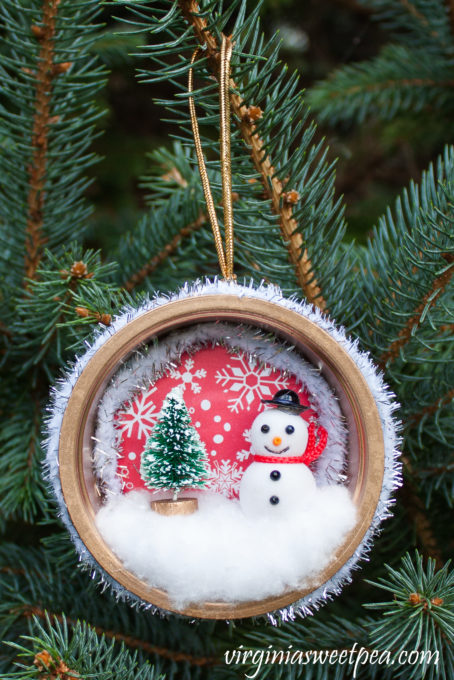 DIY Wood Slice Christmas Ornaments - Upcycled Treasures