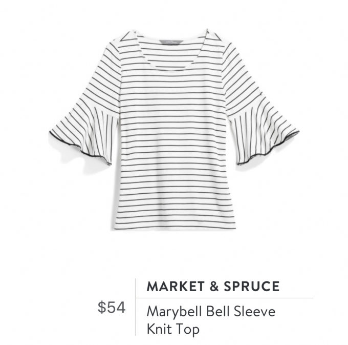 Market & Spruce Marybell Bell Sleeve Knit Top 
