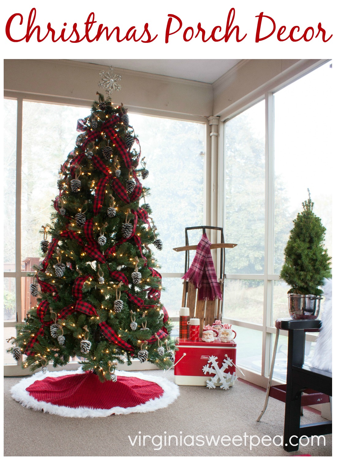 See a porch decorated for Christmas using mostly vintage decor and get ideas for decorating your Christmas porch from 18 bloggers.