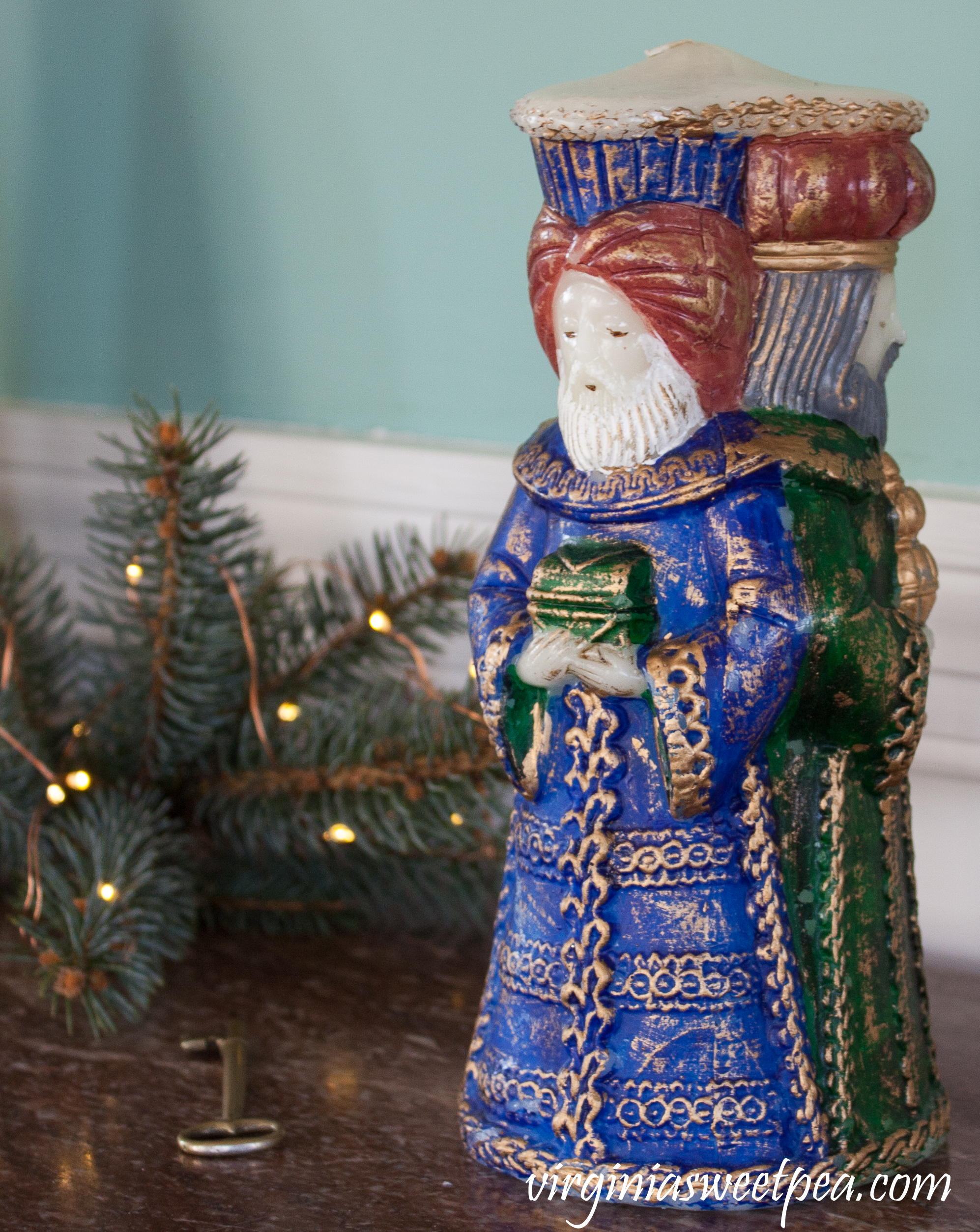 Vintage 3 Wise Men Christmas Candle #vintage #vintagechristmas #christmascandle #3wisemen