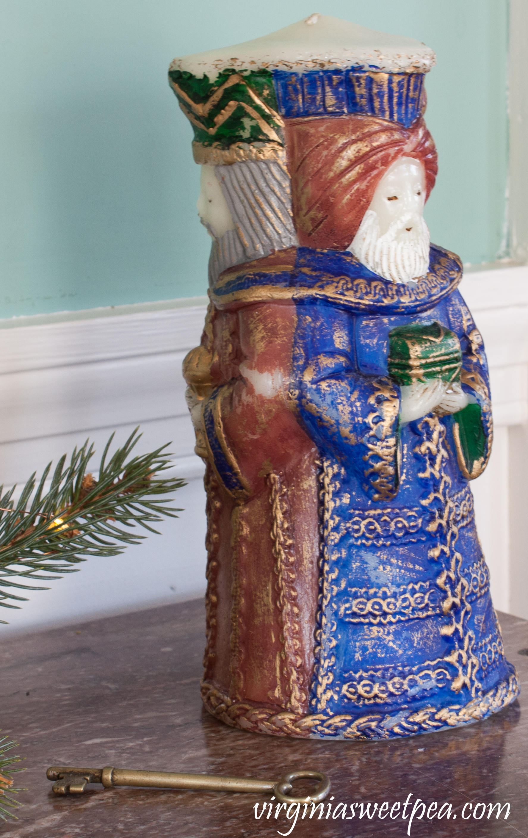 Vintage 3 Wise Men Christmas Candle #vintage #vintagechristmas #christmascandle #3wisemen