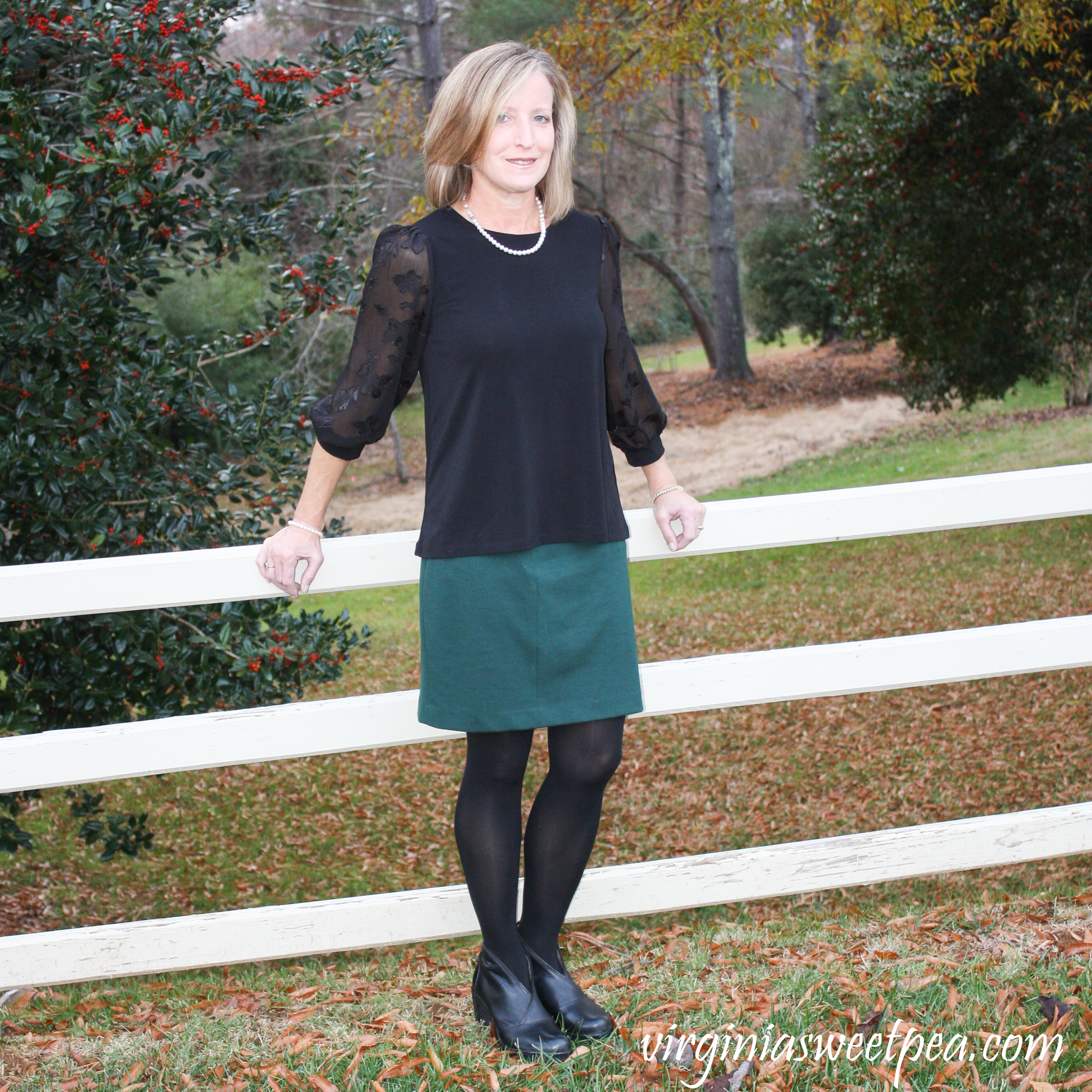 Stitch Fix Review for December 2018 - Cece Sportswear Lucillia Lace Sleeve Knit Top