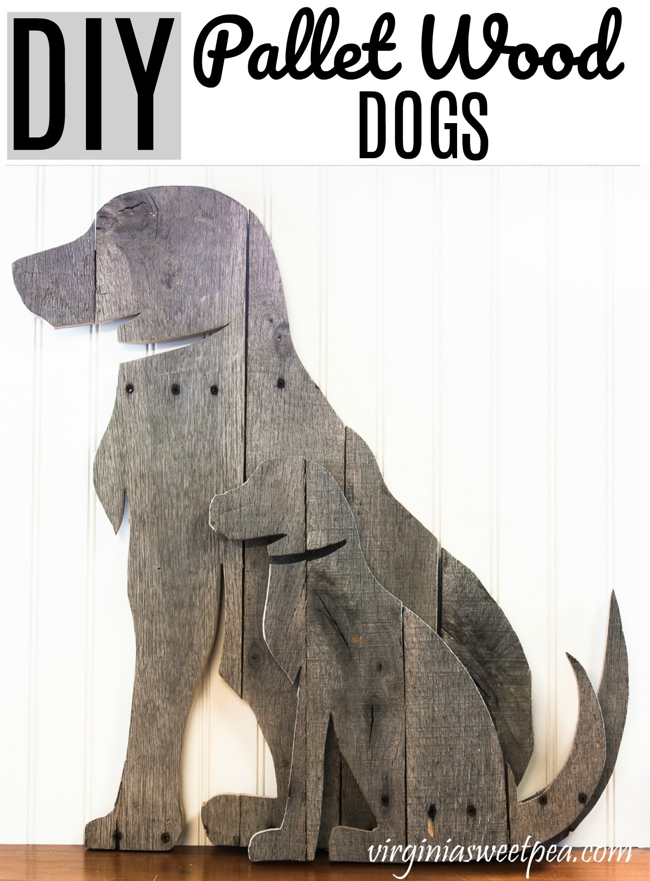 DIY Pallet Wood Dogs - Make decorative dogs using pallet wood. This step-by-step tutorial shows you how.