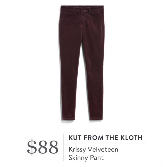 Kut from the Kloth Krissy Velveteen Skinny Pant