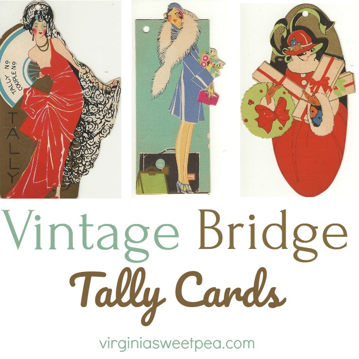 Details about   Vintage Bridge Game Tally Art Deco Lady Sitting on Fence