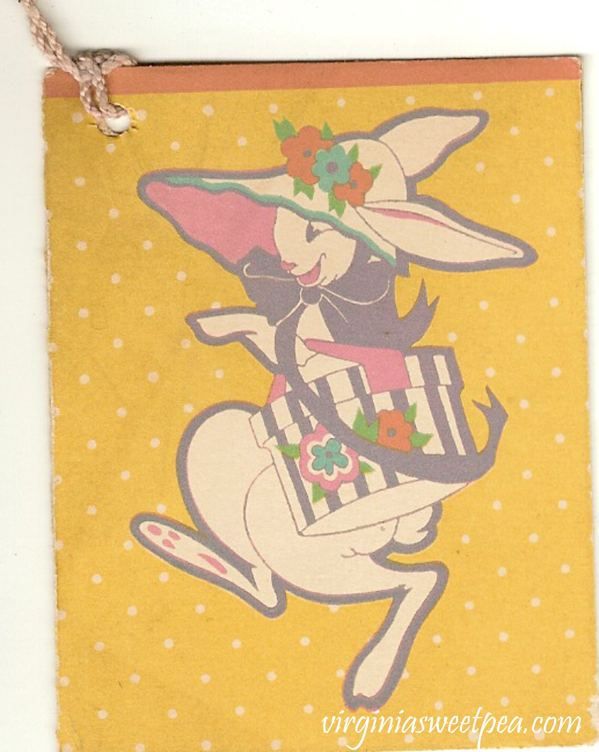 Vintage Easter Bridge Tally Card #vintage #artdeco #bridge #bridgetallycard #vintagebridgetally