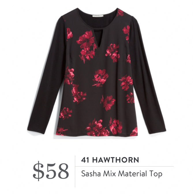 41 Hawthorne Sasha Mix Material Top