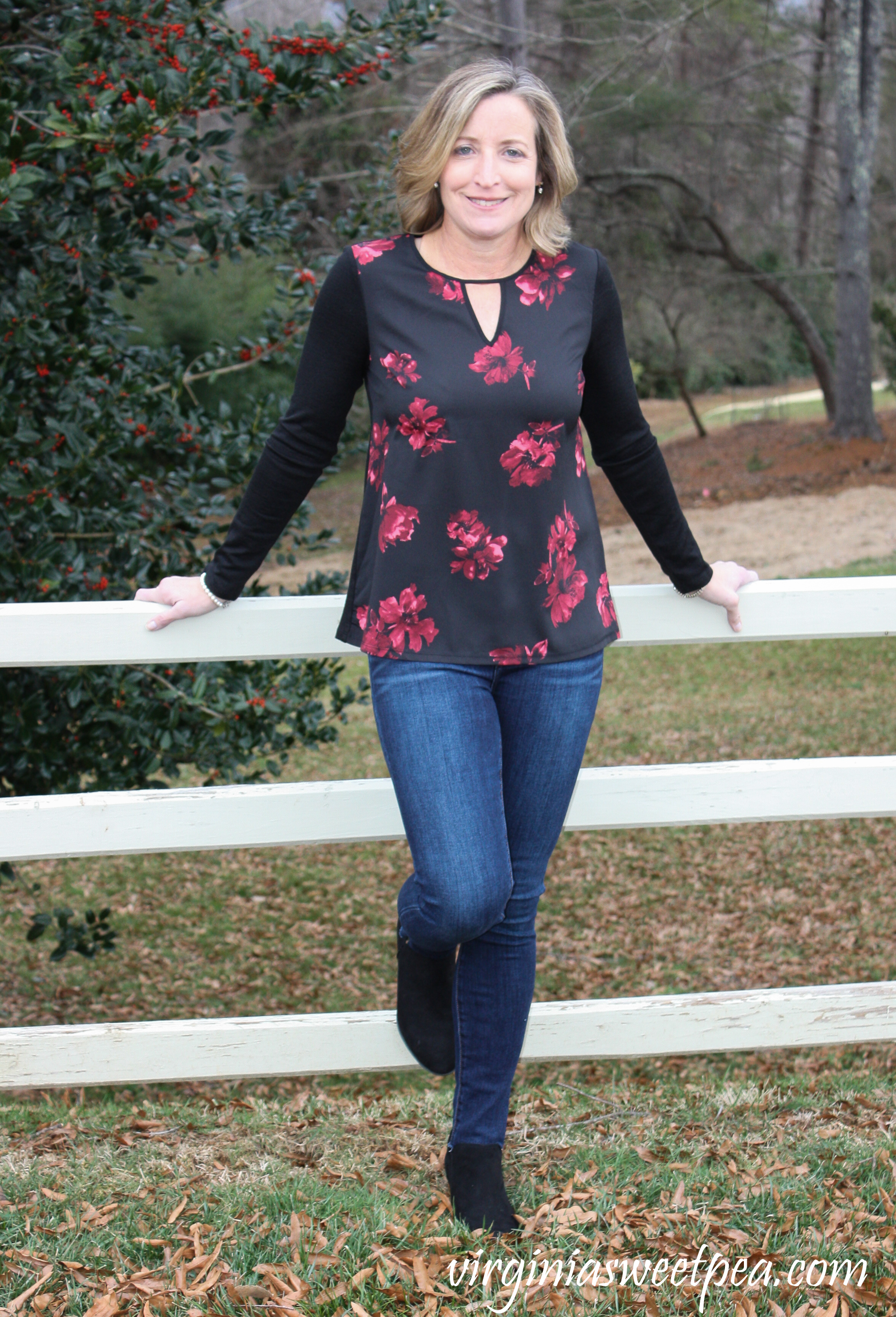 Stitch Fix Review for February 2019 - 41 Hawthorne Sasha Mix Material #stitchfix #stitchfixreview #stitchfixtop