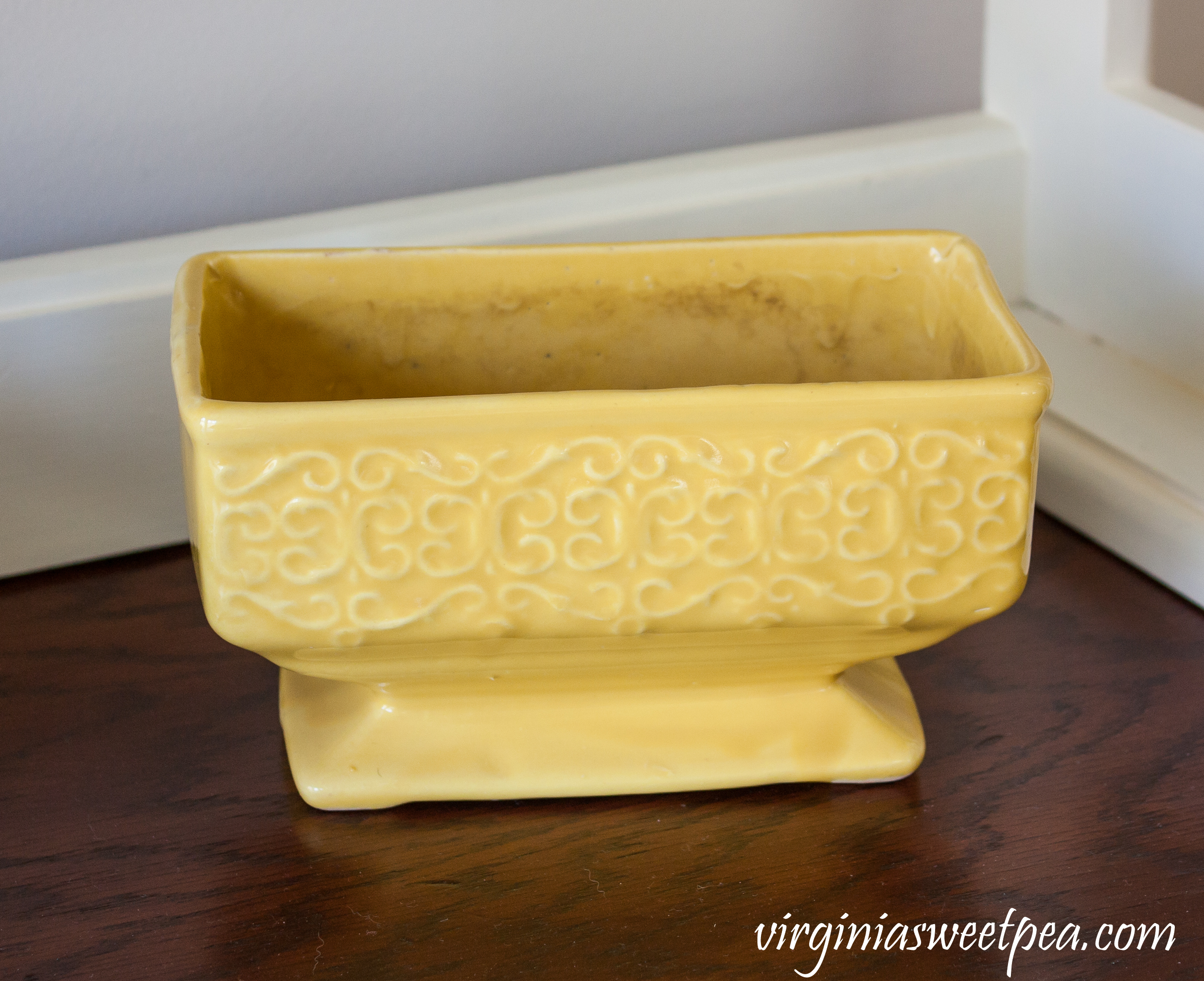 Vintage Yellow Flower Pot #vintageplanter