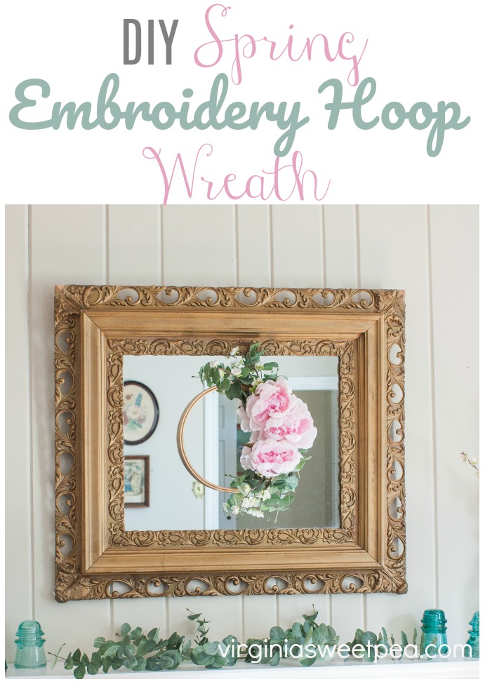 DIY Spring Embroidery Hoop Wreath - Learn how to make a spring wreath using florals and an embroidery hoop. #wreath #springwreath #wreathtutorial #springcraft