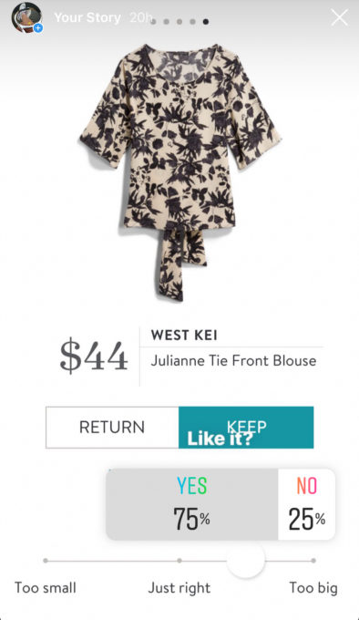 Instagram opinion of a Stitch Fix West Kei Julianne Tie Front Blouse