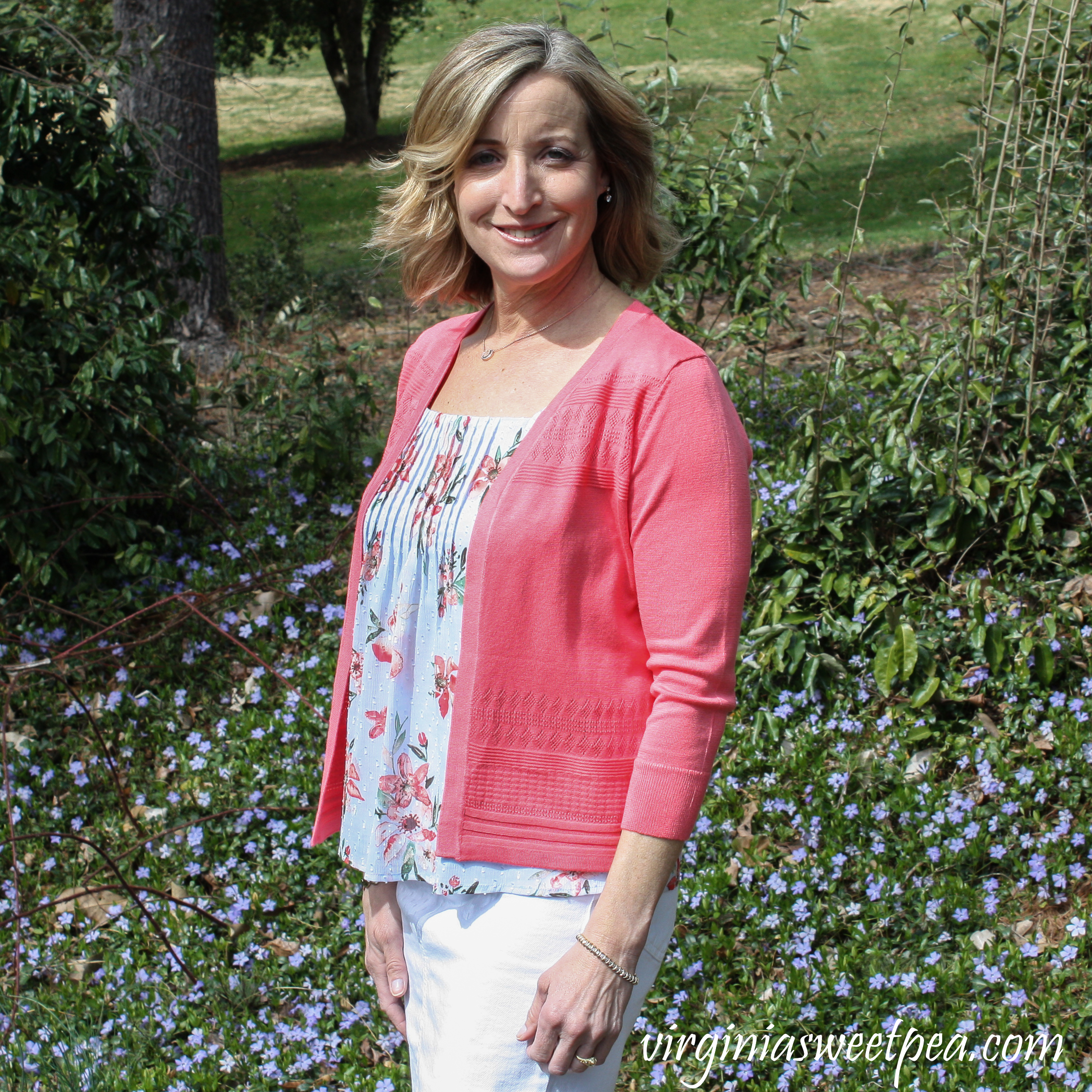 Stitch Fix Review for April 2019 - Lety & Me Victoria Pointelle Cardigan #stitchfix #stitchfixreview #stitchfixspring #springstitchfix