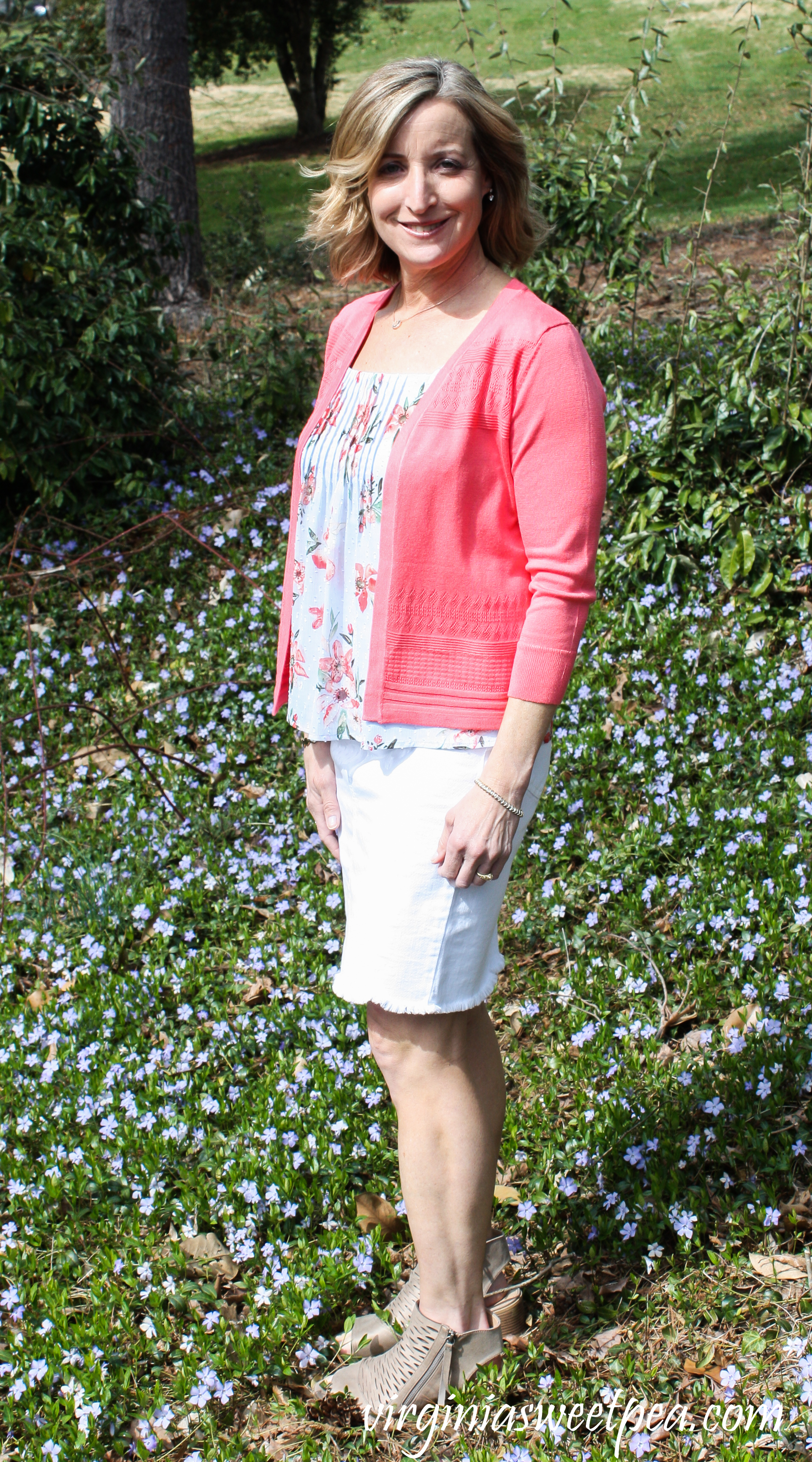 Stitch Fix Review for April 2019 - Lety & Me Victoria Pointelle Cardigan #stitchfix #stitchfixreview #stitchfixspring #springstitchfix