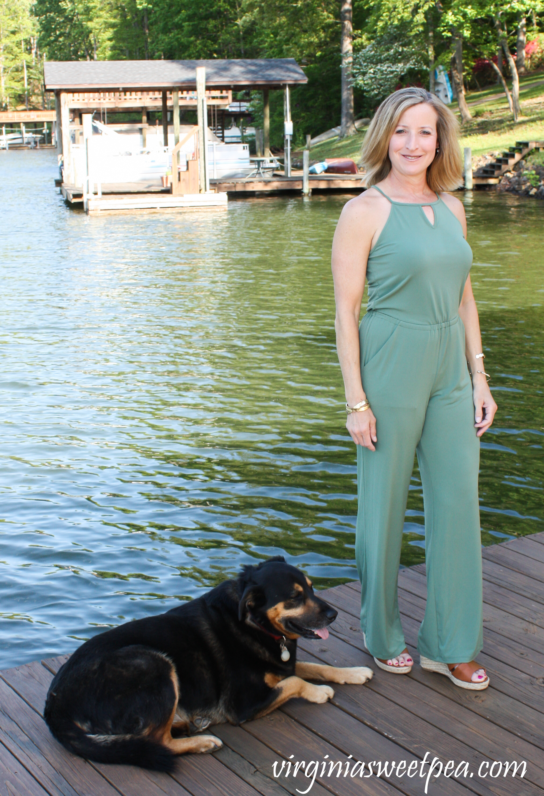 Stitch Fix Review for May 2019 - Goldray Lowrey Knit Jumpsuit #stitchfix #stitchfixreview #stitchfixsummer #shermanskulina