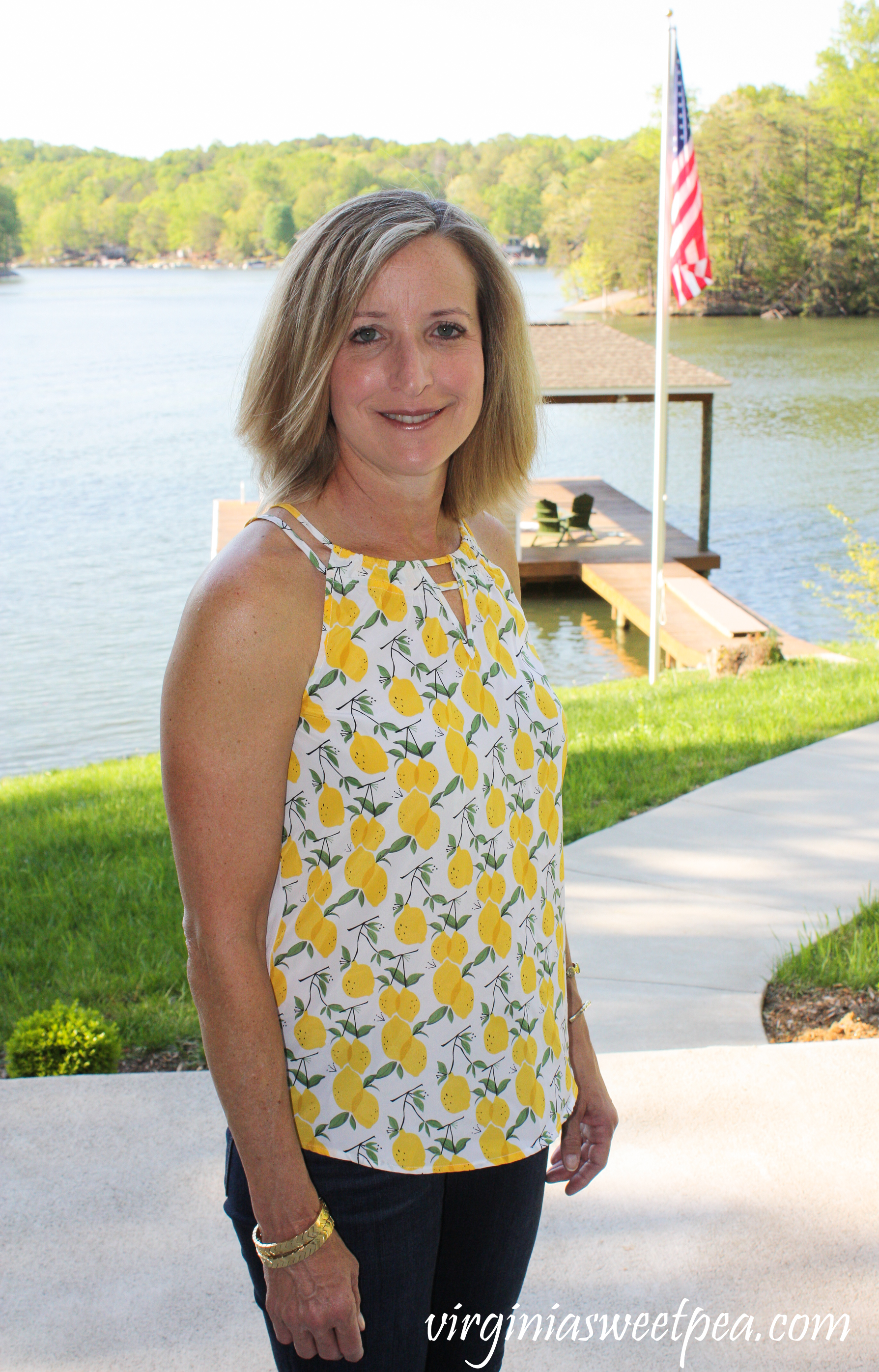 Stitch Fix Review for May 2019 - Market & Spruce Mixed Media Halter Top #stitchfix #stitchfixreview #stitchfixsummer