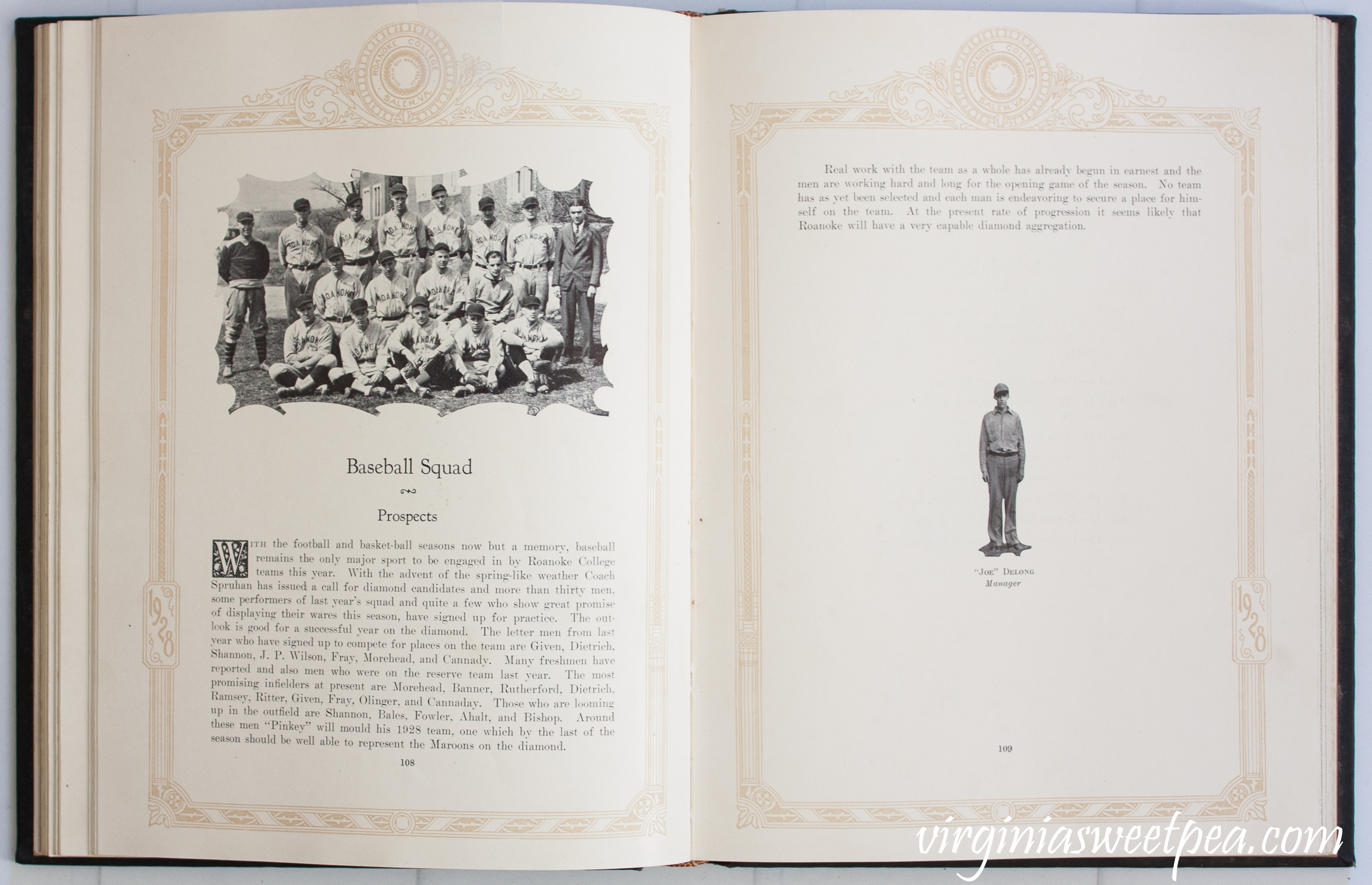 1928 Roanoke College Baseball Team 