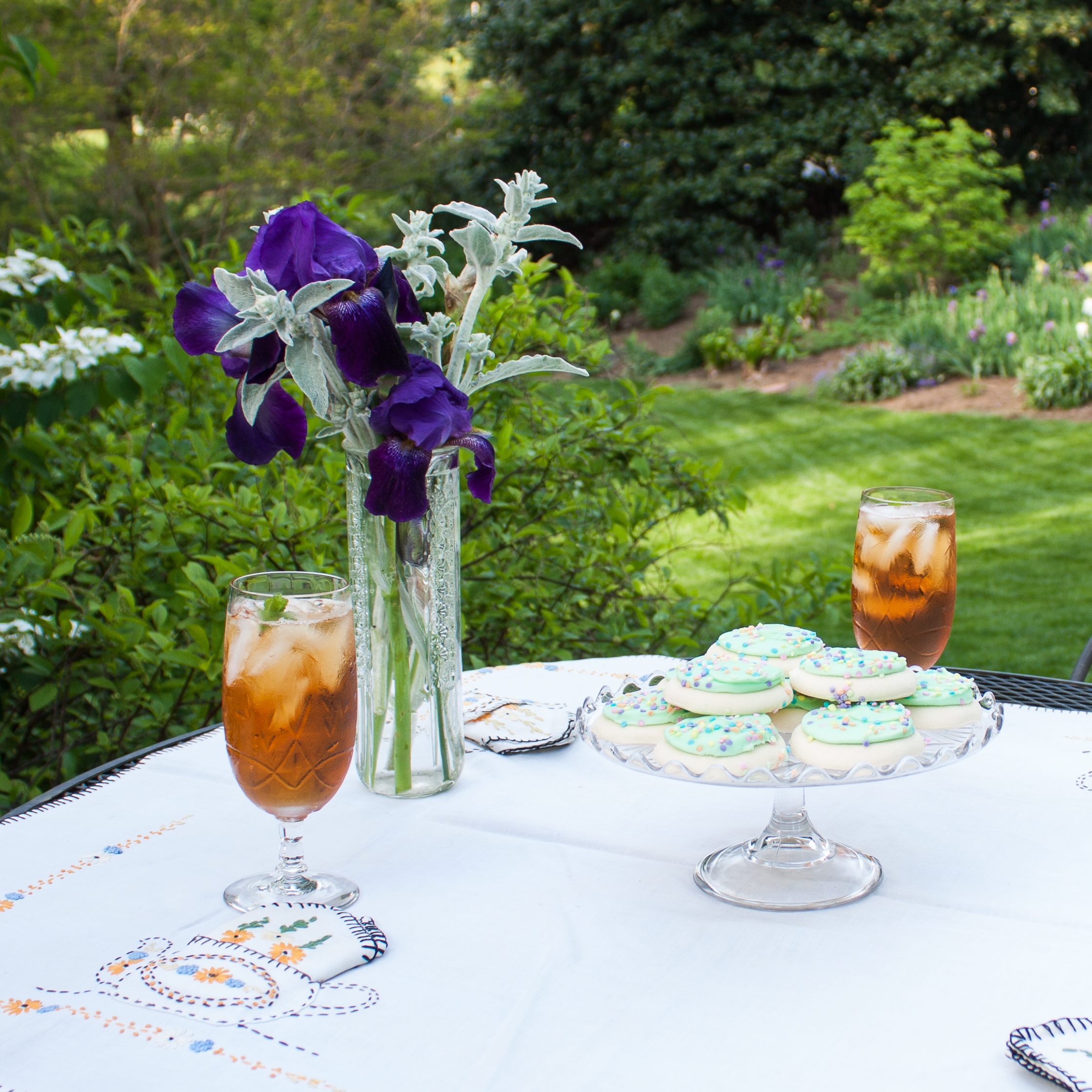 Spring Tea in the Garden with Vintage