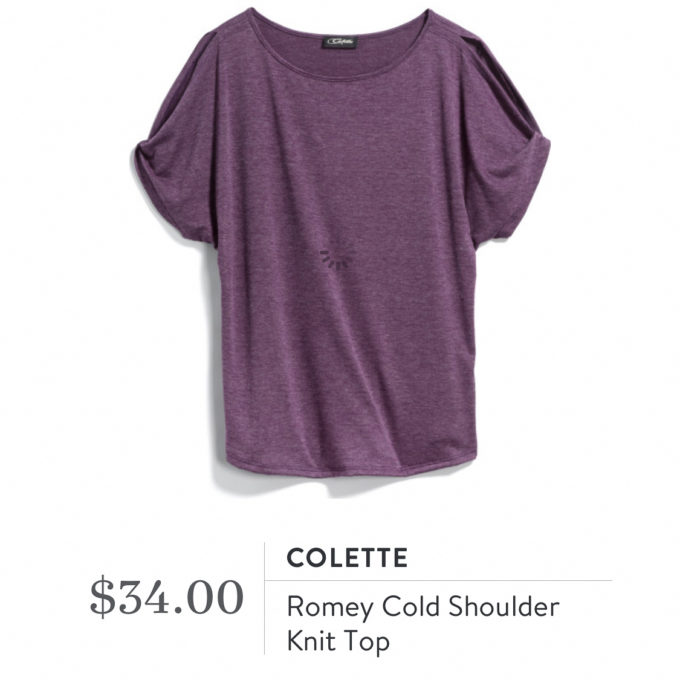 Stitch Fix Colette Romey Cold Shoulder Knit Top