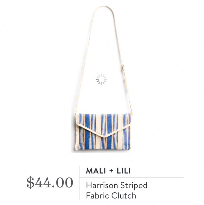 Stitch Fix Mali + Lili Harrison Striped Fabric Clutch