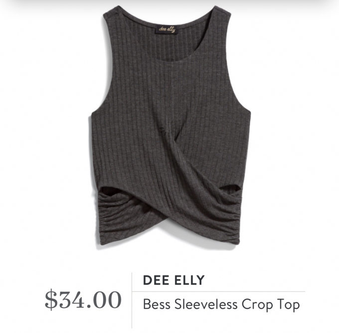 Dee Elly Bess Sleeveless Crop Top