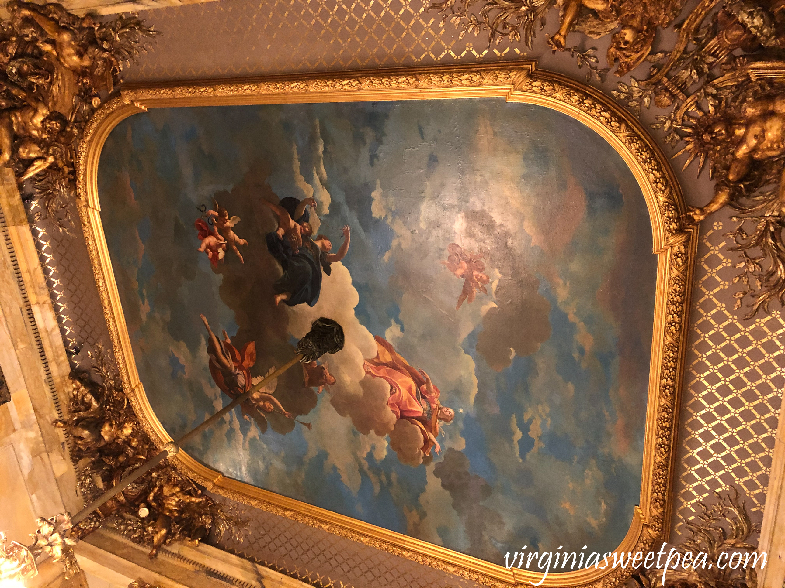 Painting on the ceiling at Marble House