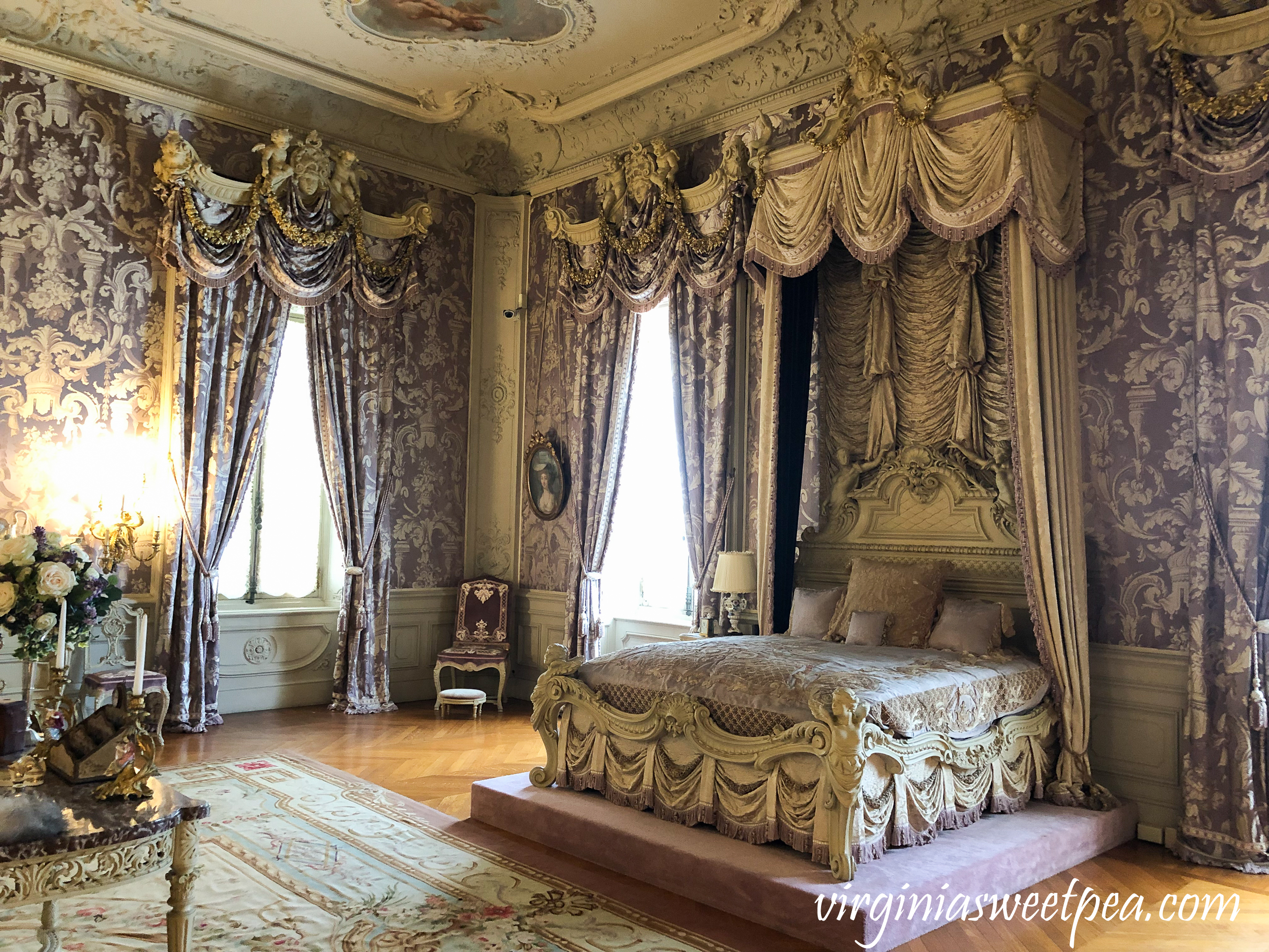 Alva Vanderbilt's bedroom at Marble House